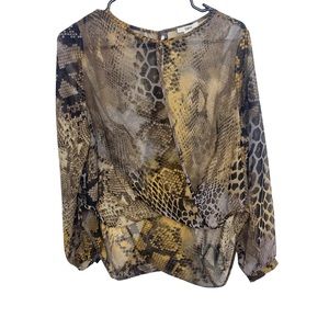 Bar 111 snakeskin blouse size small oversized